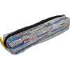 Eco-Friendly Silver & Blue Pencil Pouch – Handcrafted & Sustainable
