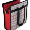 Reusable Silver & Red Tiffin Bag with Black Belt – Ideal for Daily Use