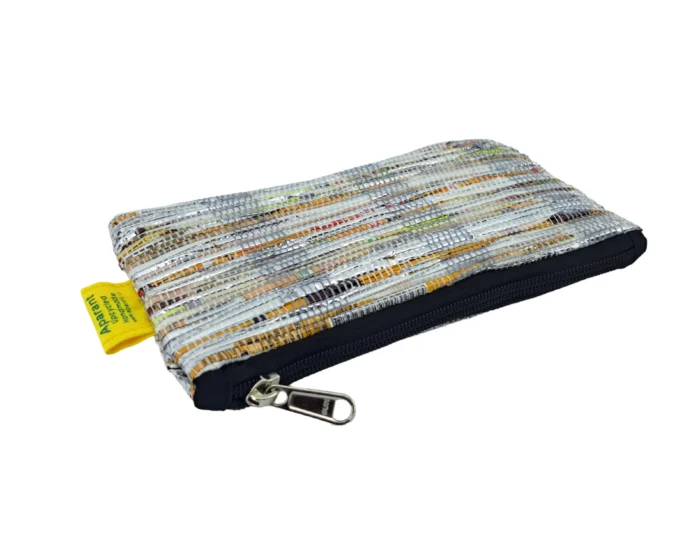 Hand Pouch Silver-Yellow