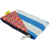 Fancy Hand Pouch White & Sky Blue with Red Corner – Modern & Trendy