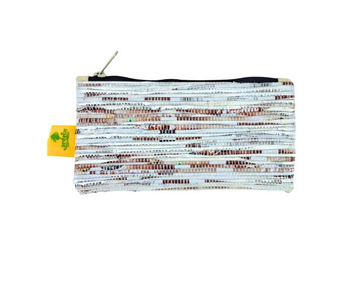 Silver & Brown Hand Pouch – Stylish, Lightweight & Durable