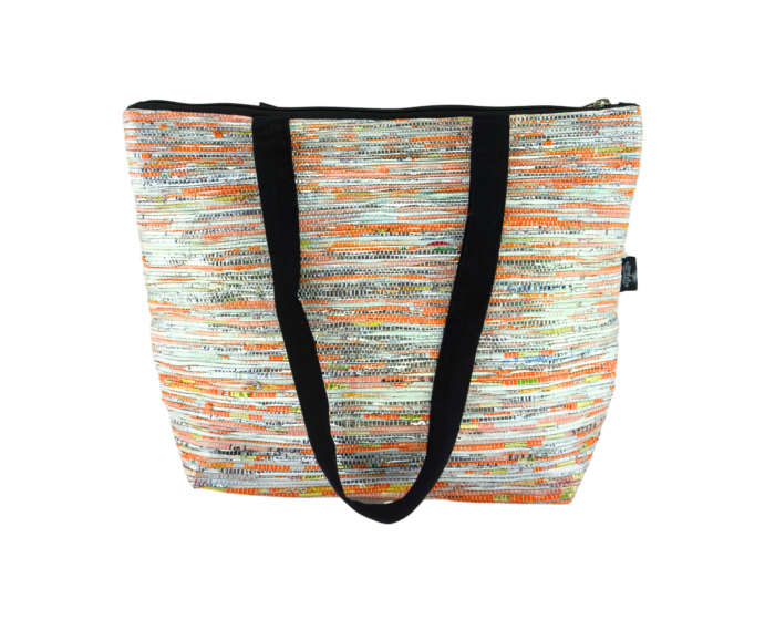 Shopping Bag Silver-Orange