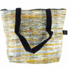 Aparant Upcycled and Handmade Shopping Bag Multicolor Silver Yellow, Black Belt (Product Image)